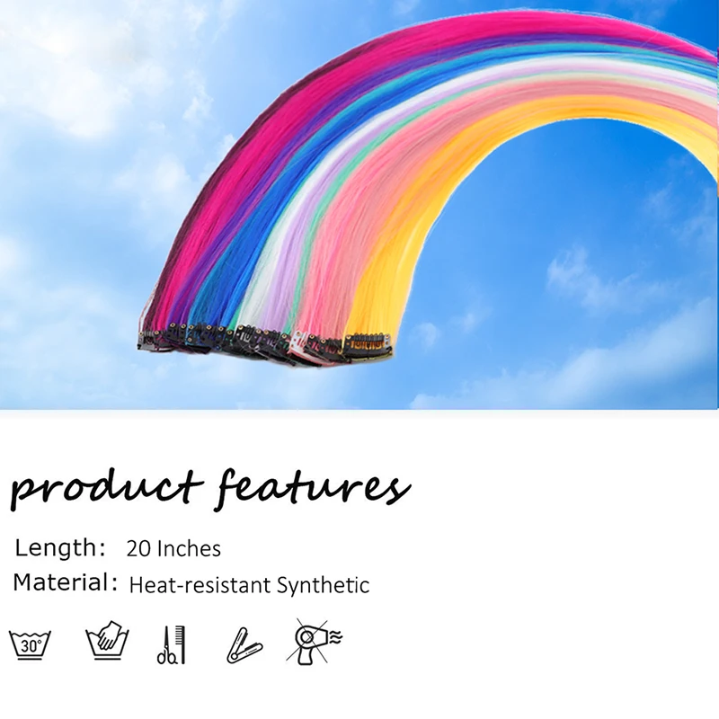 Модная женская заколка для девочек на наращивание волос длинные прямые волосы