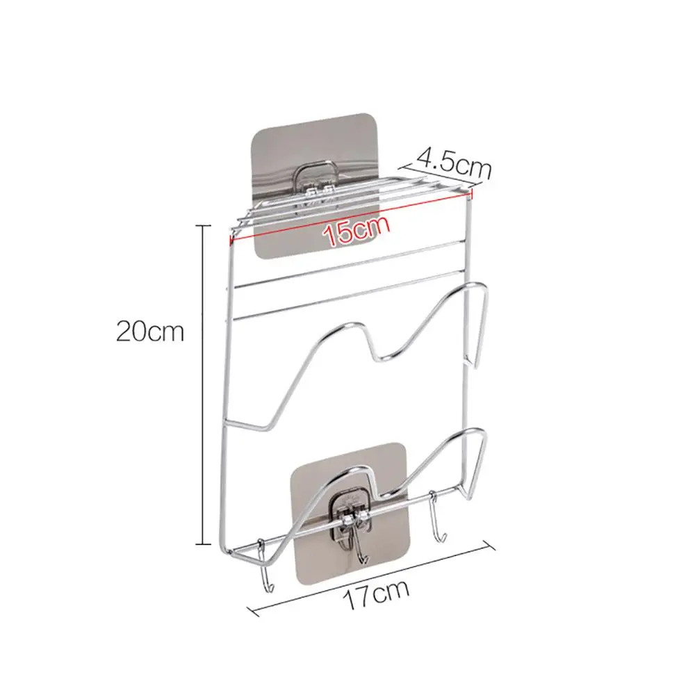 Двухслойная полка для кастрюль из нержавеющей стали настенная кухонная