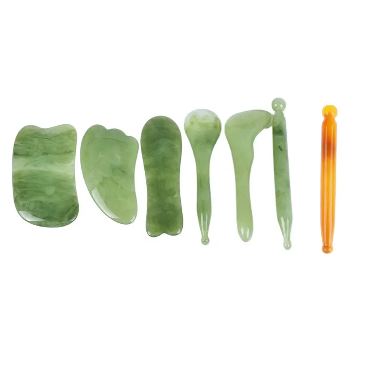 Массажер гуаша из натурального нефрита инструмент для спа-терапии инструменты