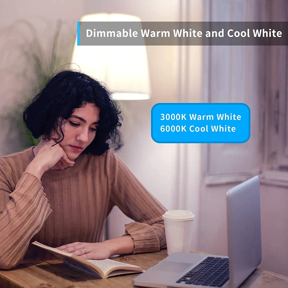Умная светодиодсветильник лампочка Tuya E27 B22 приглушаемый ночник RGB + CW с Wi-Fi Bluetooth