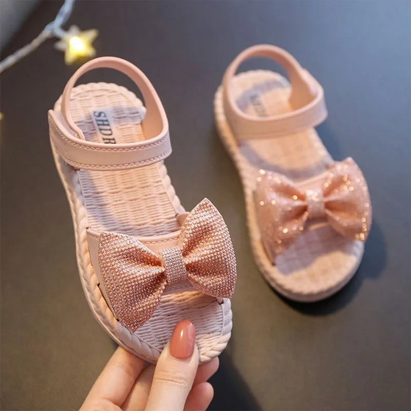 

Toddler Infant Kids Baby Girls Party Princess Shoes Sandals Children Girls Sandals Bowknot Beach Children's Shoes Performance