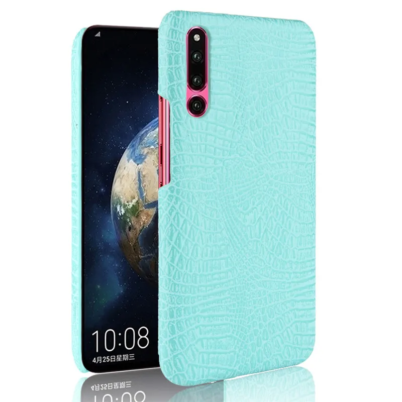 Светло-голубой For Huawei P30 phone case Luxury PU leather TPU crocodile Silicone Cover Shockproof Case For Huawei P30 P 30 protective case bag - Цвет: Светло-голубой