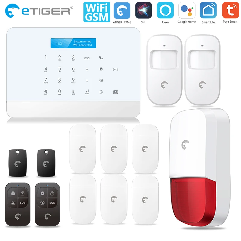 Смарт-детектор движения Etiger S6 Tuya с поддержкой Wi-Fi/GSM | Безопасность и защита