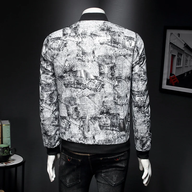 

Fashion MA-1 bomber military motorcycle jacket men's printed pattern pilot bomber jacket mens baseball jacket Korean Plus Size