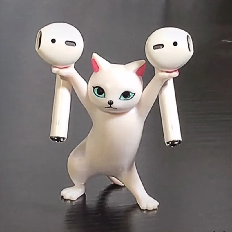 

Enchanting cat pen holder cute cat everything can lift cat earphone weightlifting cat earphone holder