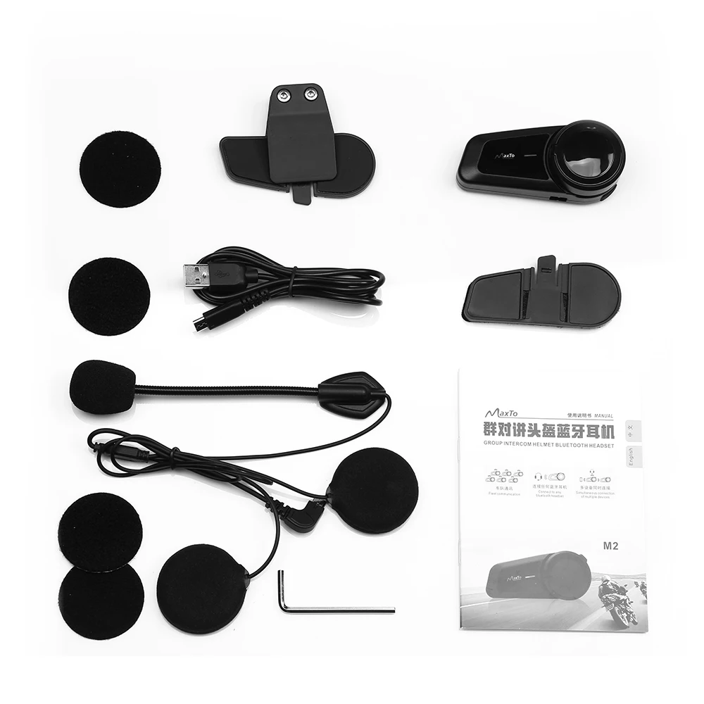 Bluetooth-гарнитура MAXTO M2 для мотоциклетного шлема 6 динамиков | Автомобили и
