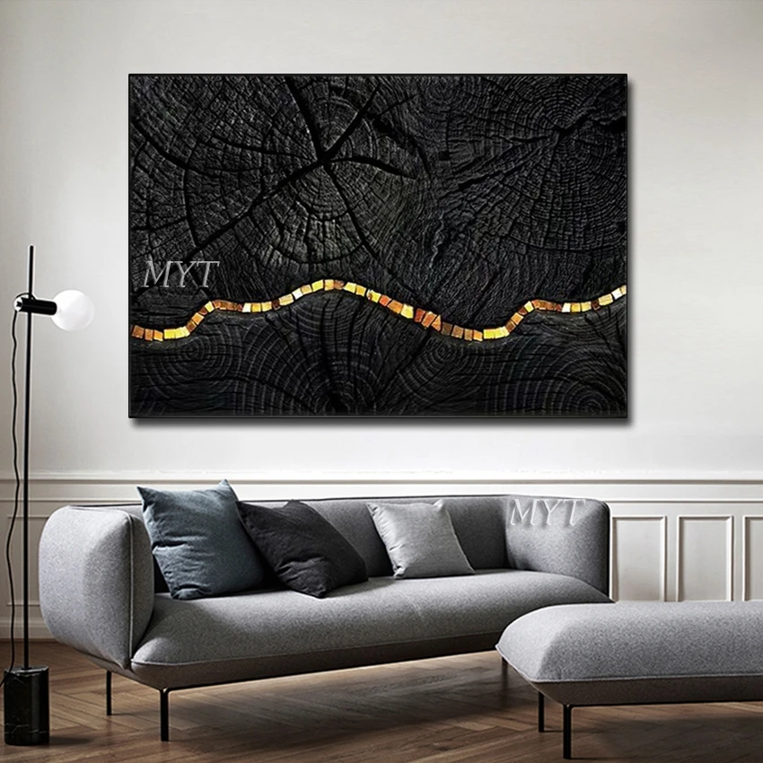 Бесплатная доставка абстрактные картины ручной росписи Настенная роспись