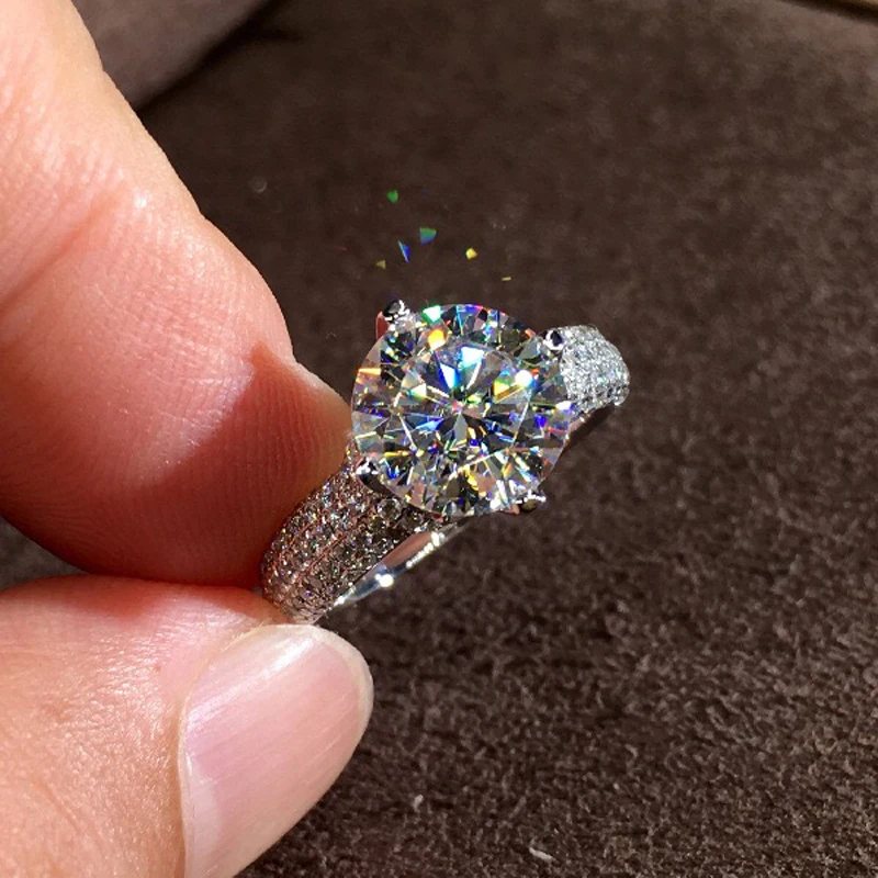 

New Trendy Crystal Engagement Design Hot Sale Rings For Women AAA Zircon Cubic elegant rings Female Wedding jewelry