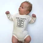 Игра на паузу для новорожденных; Боди с длинными рукавами в стиле 