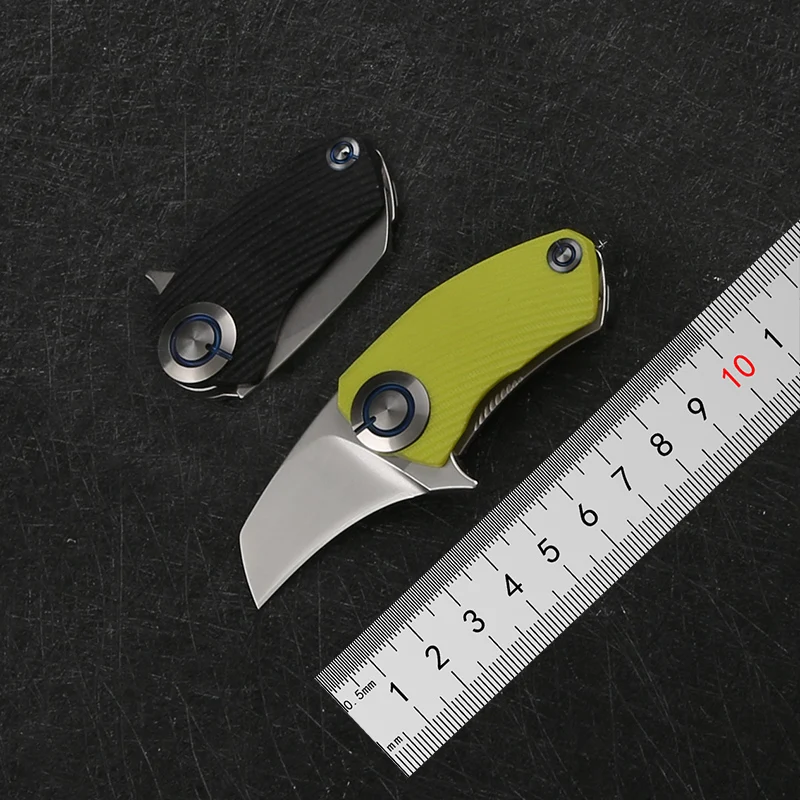 

Sinkevich Real 9cr18mov blade SiDis Mini Flipper folding knife G10 Titanium Handle Hunting pocket camping fruit knives EDC tools