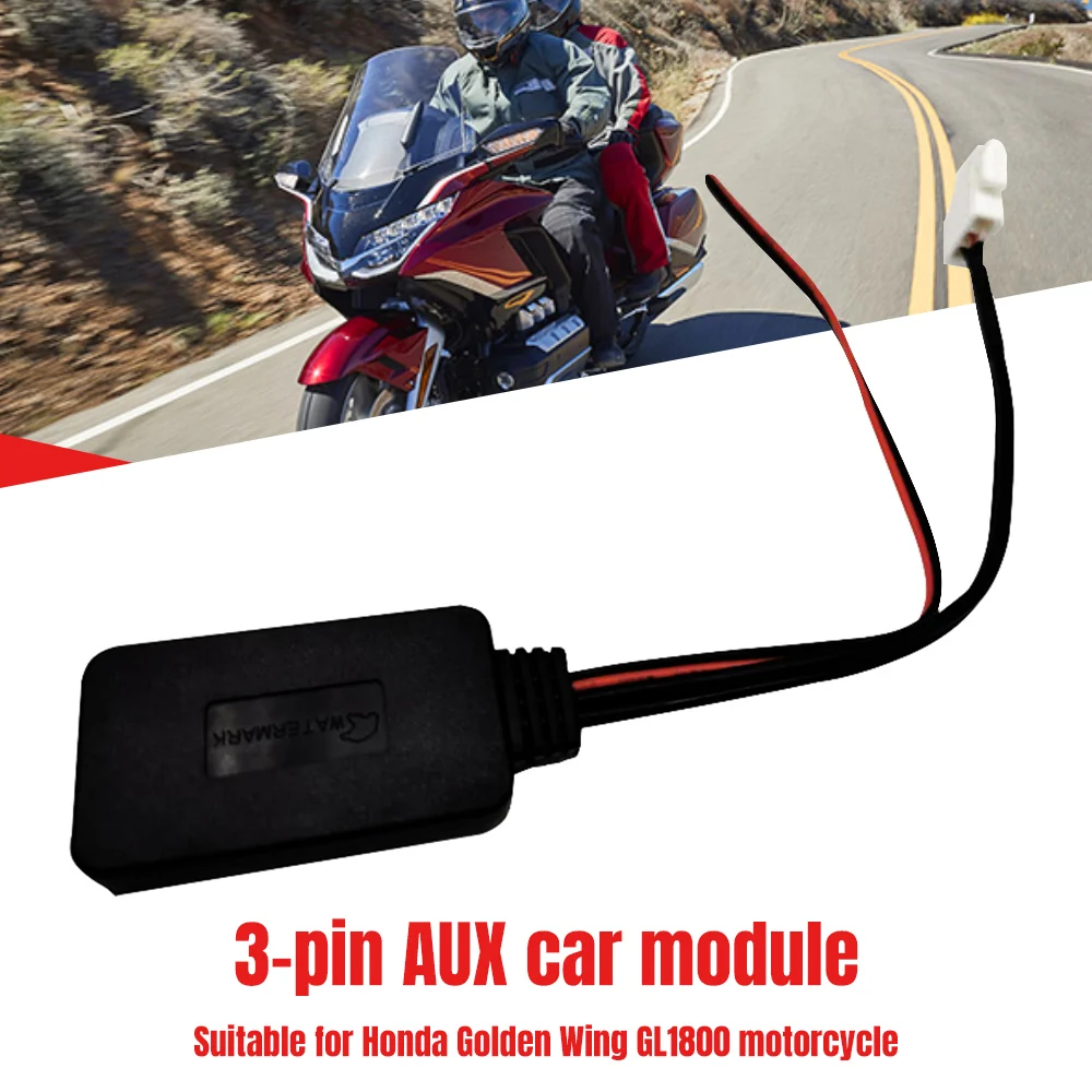 

12V 25cm Radio Stereo AUX Music Cable ABS Plastic Bluetooth-Compatible Module Replacement for Honda GL1800