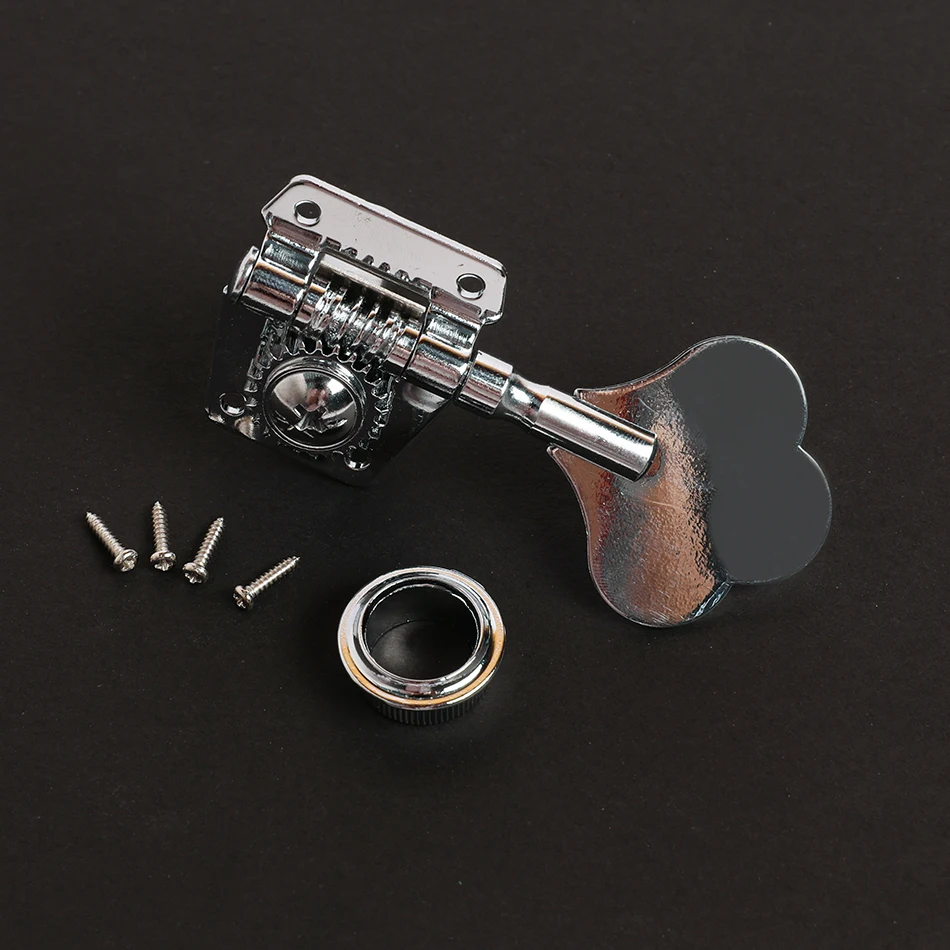 

BATESMUSIC 4 Right Hand Bass Guitar Tuning Pegs Bass Vintage Opened Machine Heads Chrome 4pcs Electric Bass Tuner Peg