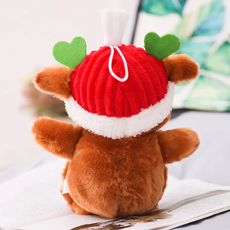 

Pet Plush Toys Christmas Series Sounding Dolls Bite-Resistant Puppies Interactive Molars Funny Toys Cute Decorative Mascots