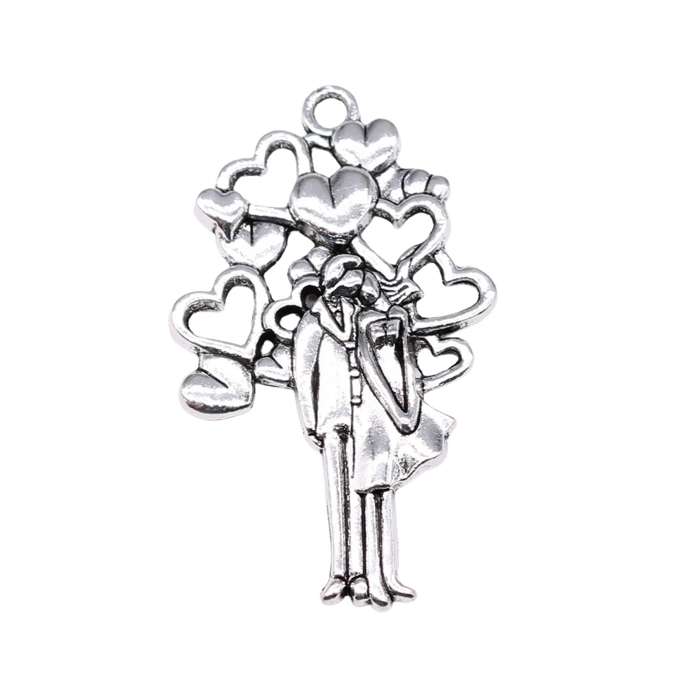 

5 шт., подвеска в виде сердца, 45 х26 мм