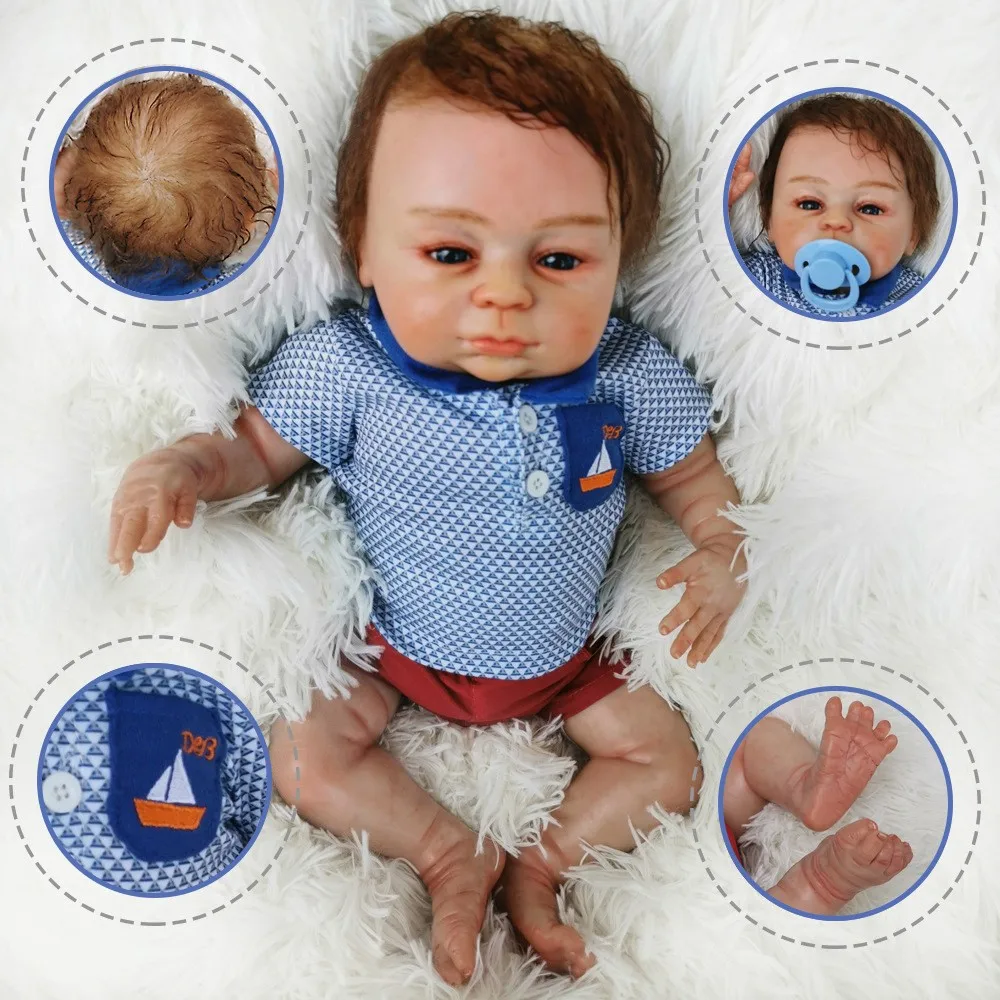 18 дюймов Reborn Baby Dolls силиконовая кукла для новорожденных Реалистичная малышей| |