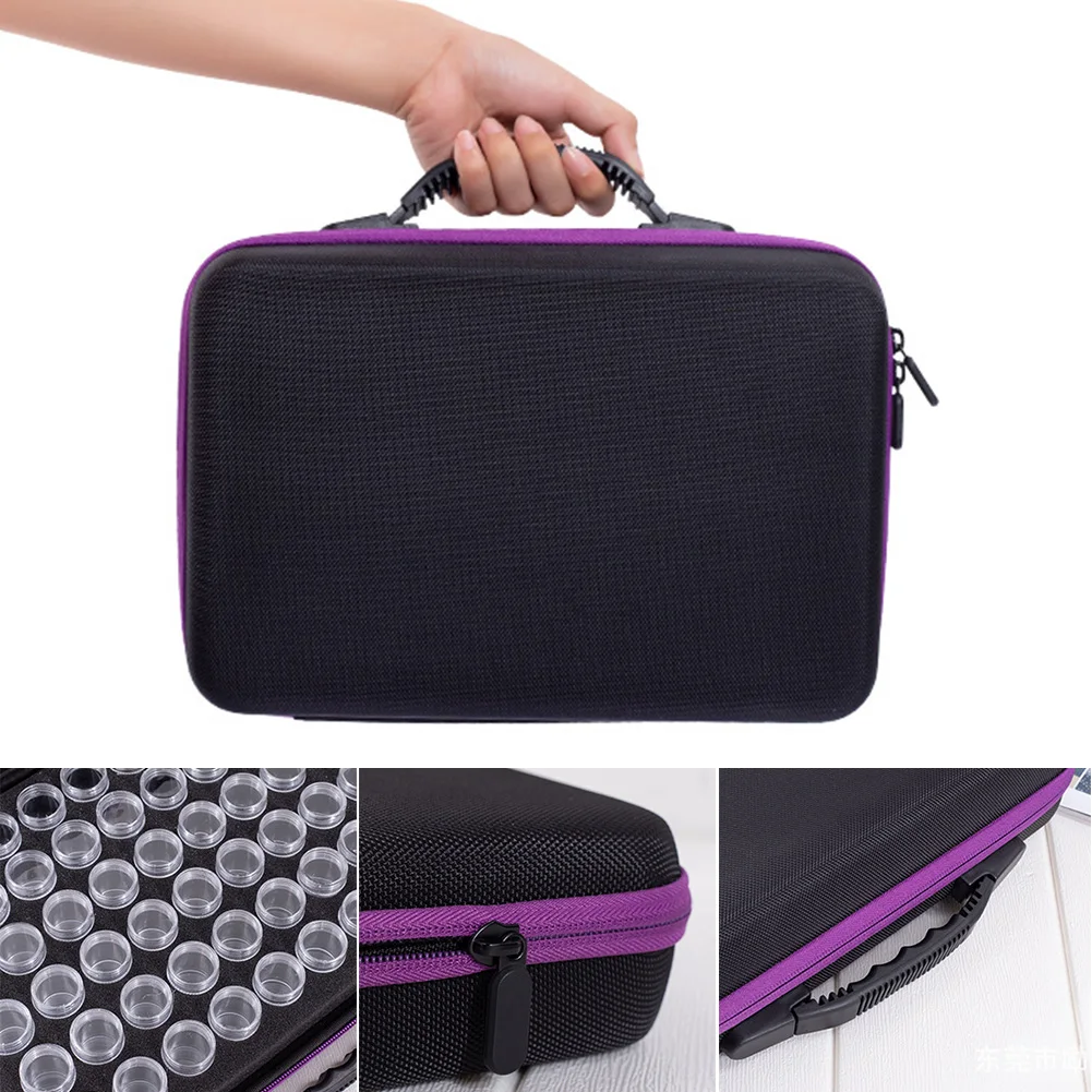 

120 Grids Wear Resistant Organizer Nail Art Anti Fall Storage Bag Travel Gift Dustproof With Bottle Box Home High Density
