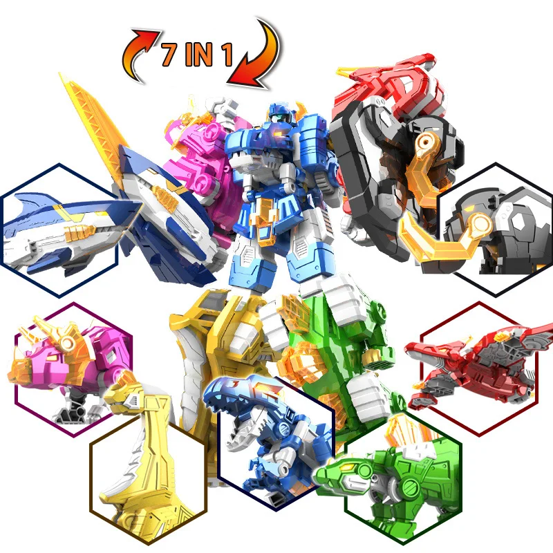 7 в 1 Mini Force 2 Super Gino Power Transformation Robot Toys экшн-фигурки MiniForce X Deformation Dinosaur Mecha Toy | Игрушки и