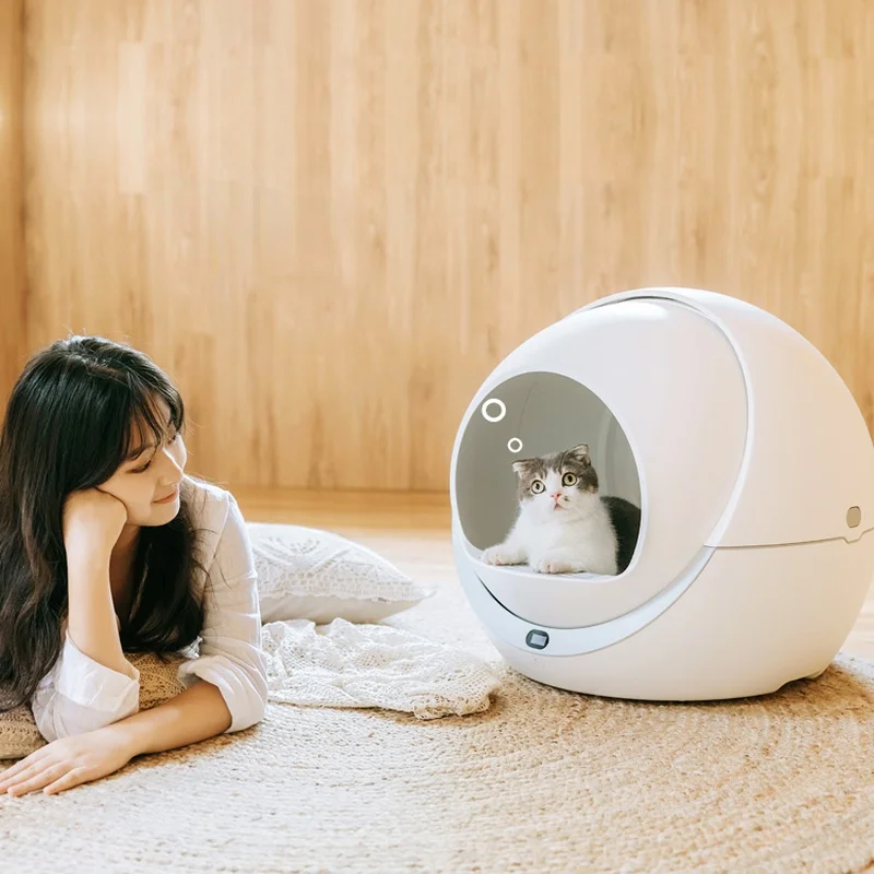 

Fully Enclosed Cat Litter Box Smart Automatic Cats Cleaning Toilets Splash-proof Deodorizing Kitty Sand Box Pet Poop Tray Supply