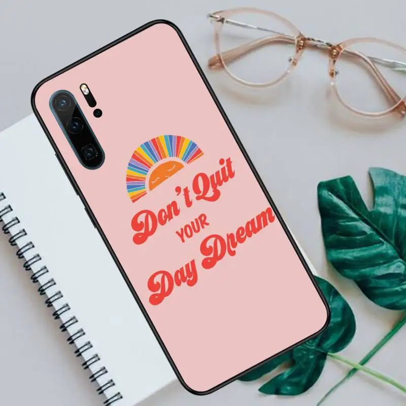 

Sunshine Rainbow positively art Phone Case For Huawei honor Mate P 10 20 30 40 Pro 10i 9 10 20 8 x Lite Luxury brand shell funda