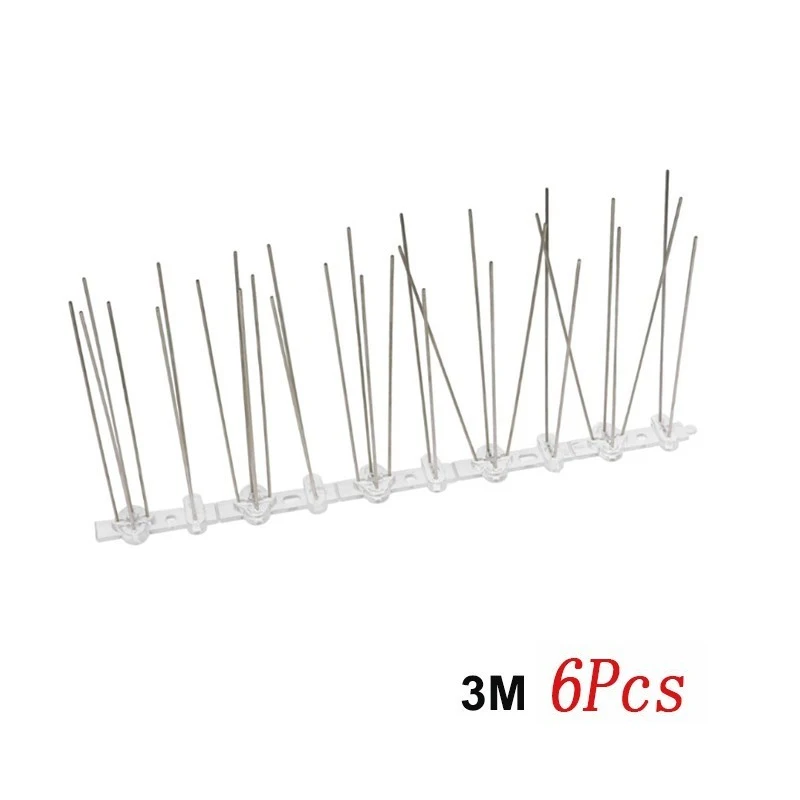 3m bird Needle Шипы-Отпугиватели птиц/Отпугиватели голубей против/Отпугивание птиц против/шипы для птиц из нержавеющей стали/пластиковые шипы для отпугивания птиц 1m-8mj - Цвет: 3m bird Needle