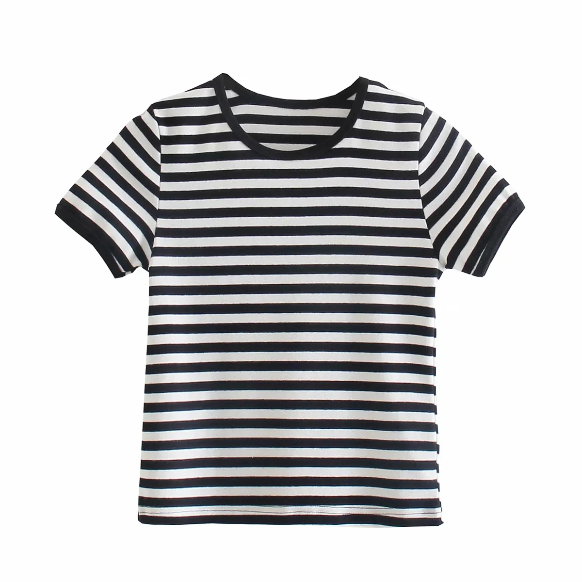 

Женская хлопковая футболка с коротким рукавом и круглым вырезом