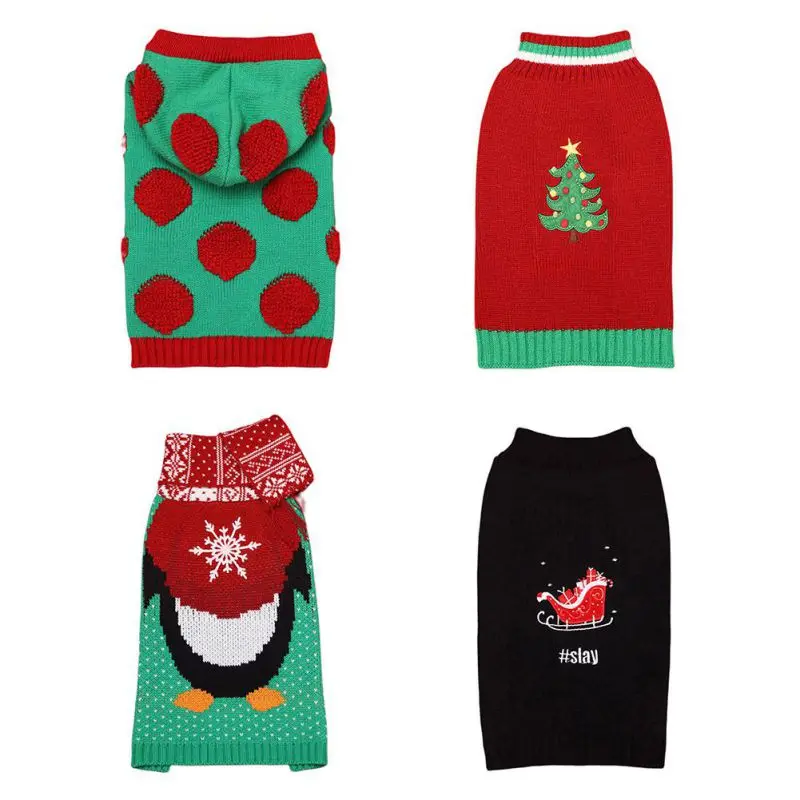 

Christmas Pet Dog Cosplay Clothes For Small Medium Dogs Xmas Puppy Dog Warm Sweater For French Bulldog Pets Clothing Pullover