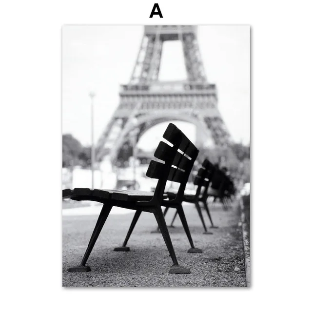 Парижский городской пейзаж настенная живопись на холсте скандинавские плакаты и