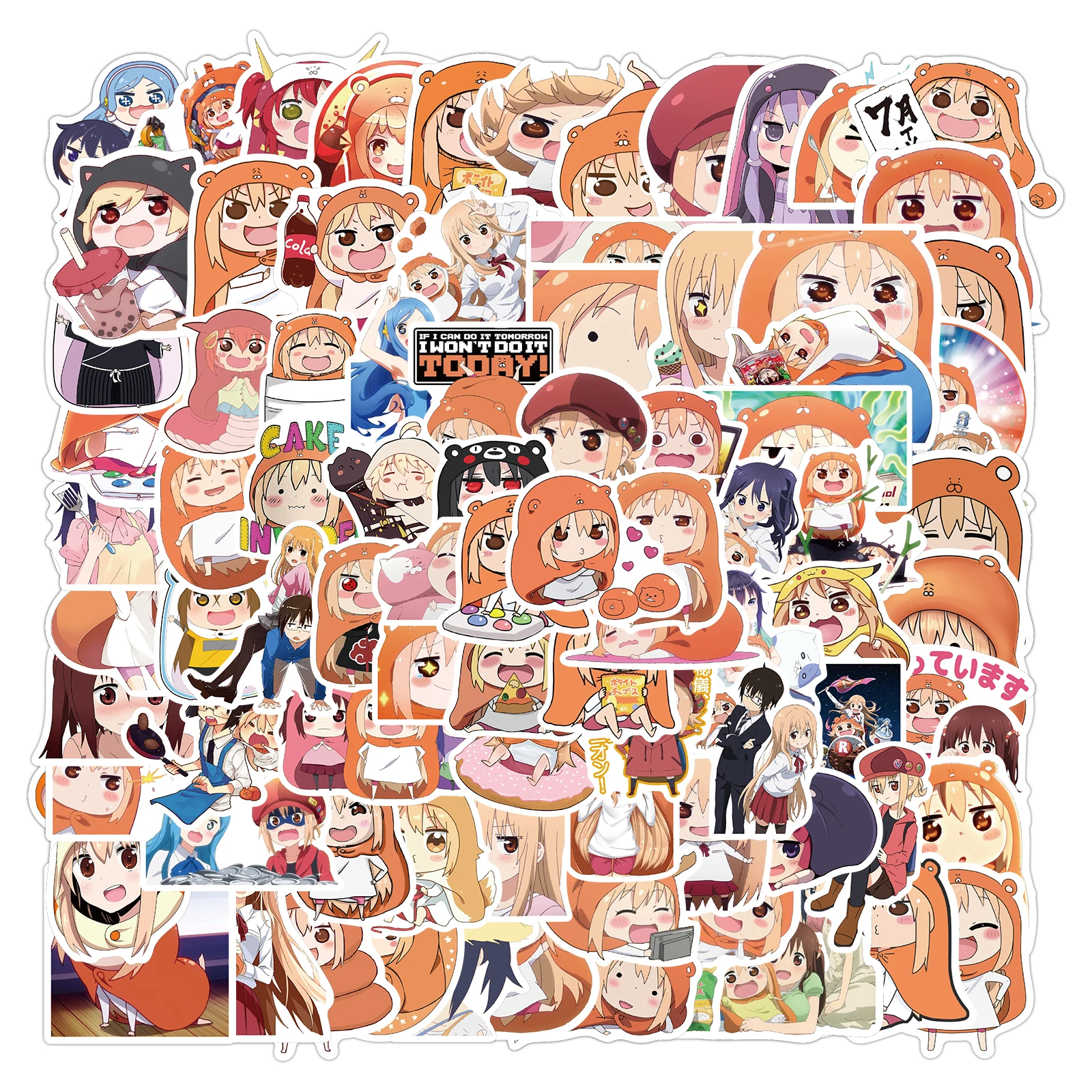 10/50/100 шт. аниме Himouto! Наклейки с изображением Умару-Чана милые водонепроницаемые