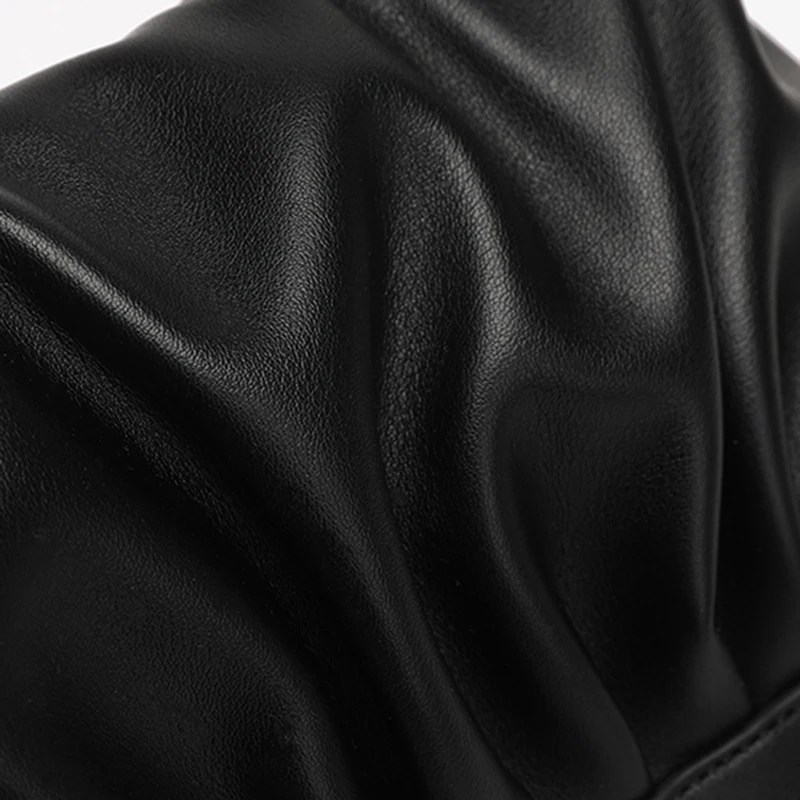 

[EAM] Women New Pleated Design Luxury Elegant PU Leather Personality All-match Crossbody Shoulder Bag Fashion Tide 2021 18A2671