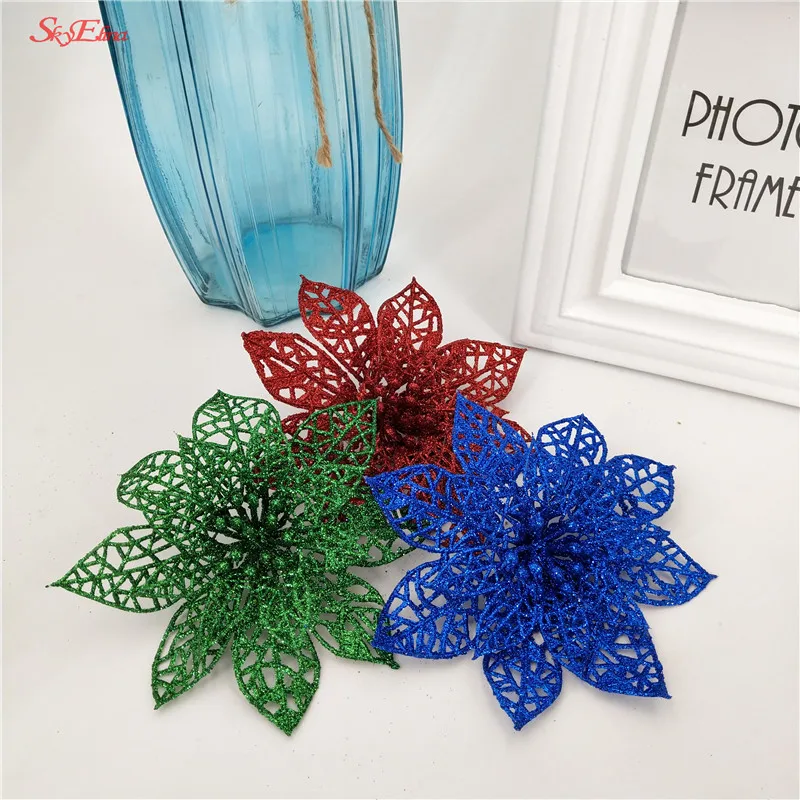 10 шт. искусственные цветы для украшения ёлки |