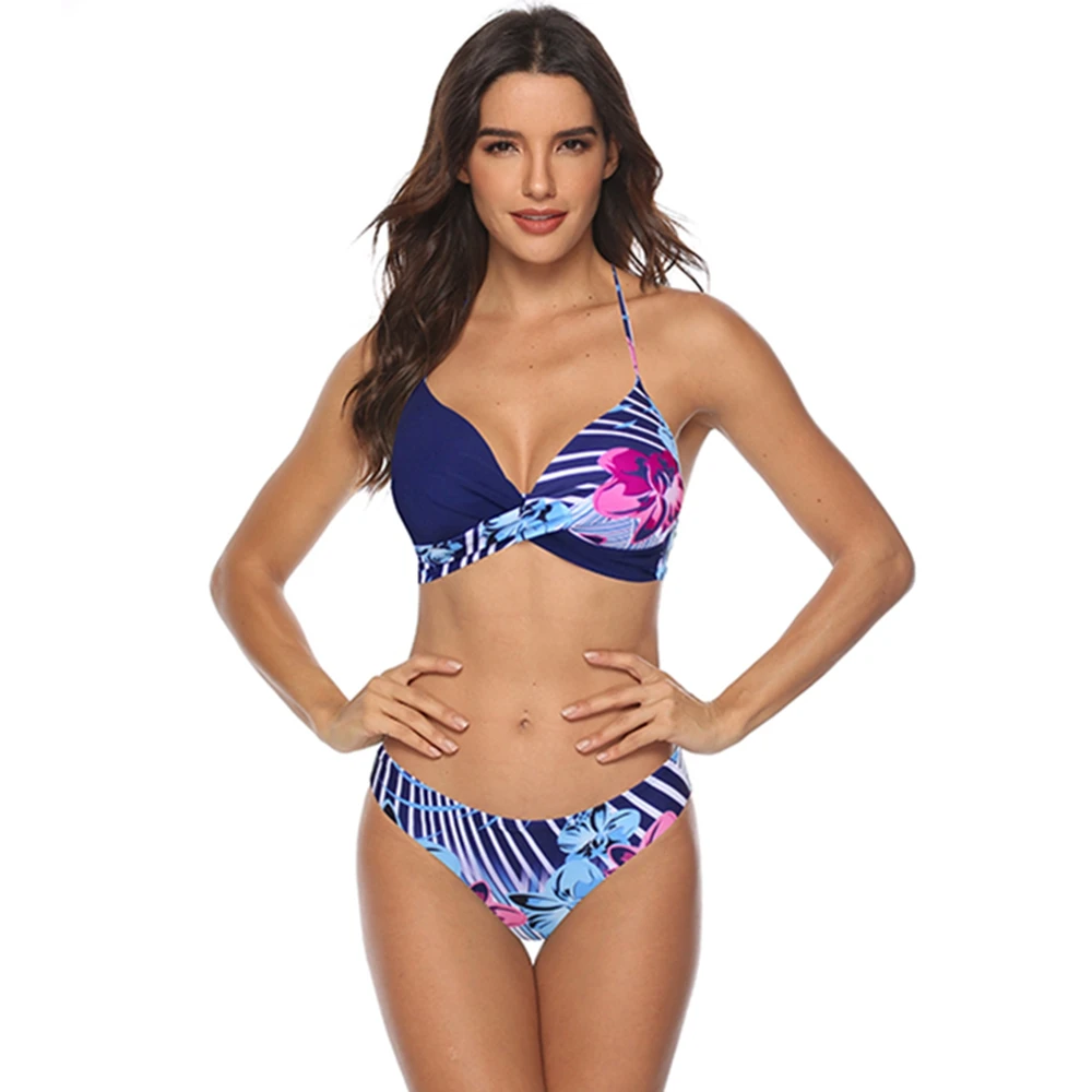 

Summer Women Leopard Bikini Set Push-up padded Swimsuit Sexy 2020 Plus Size Swimwear Female Sport 2 Piece Bathing Swimming Suit