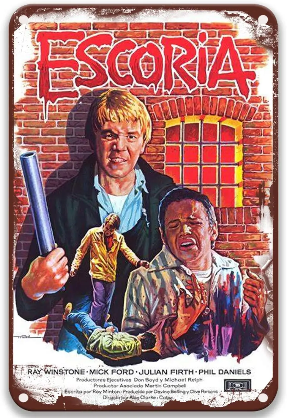 

TGDB Scum (1979) Tin Signs Vintage Movies Poster Art Group for Wall Art Party Kitchen Decor Bathroom 8x12 Inches