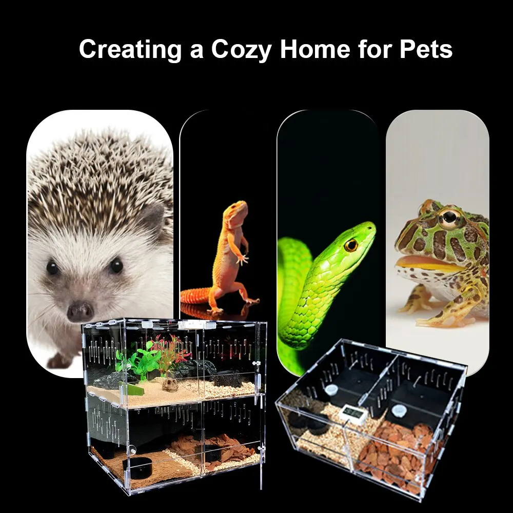 Акриловый Террариум для рептилий 4 сетки ящик разведения насекомых пауков ящериц