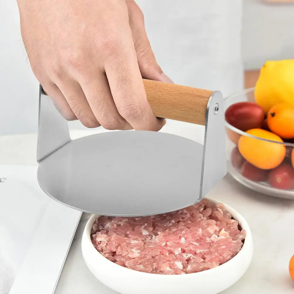 5-дюймовый легкий пресс для бургеров Smasher с деревянной ручкой бекона