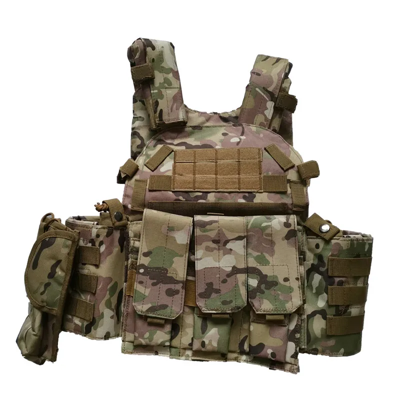 

6094 Tactical Vest Hunting Airsoft Multicam Molle Nylon Modular Combat Vests Outdoor Military Men Clothes Army Vest With Plates