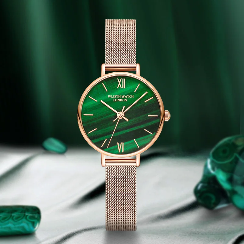 

Модные маленькие зеленые часы Wallis, корейские модные часы, женские студенческие часы, светящиеся водонепроницаемые женские часы
