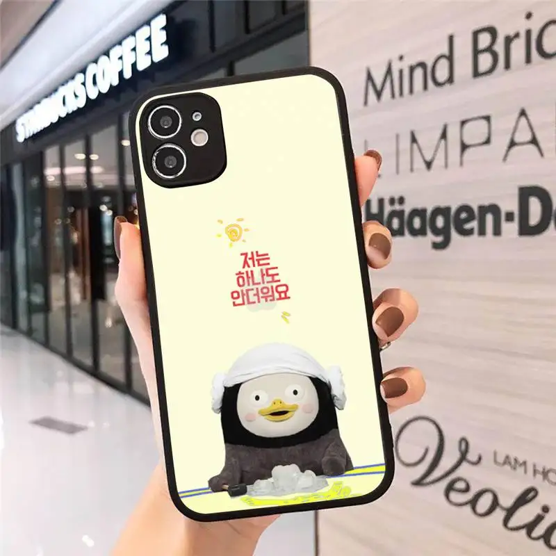 

Penguin Pengsoo Phone Cases Matte Transparent for iPhone 7 8 11 12 s mini pro X XS XR MAX Plus cover funda