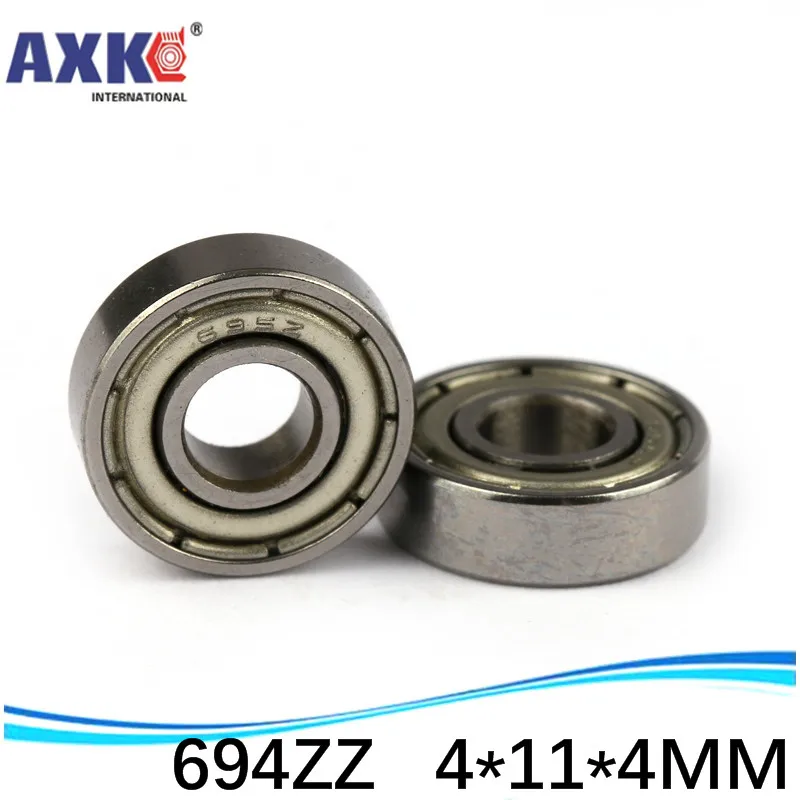 50 шт. Бесплатная доставка тонкие стены глубокий шаровой подшипник 694ZZ 4*11*4 мм|Валы|