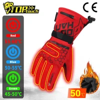 duhan 50%c2%b0c waterproof heated motorcycle gloves winter heating guantes moto windproof touch screen warm full finger ski gloves
