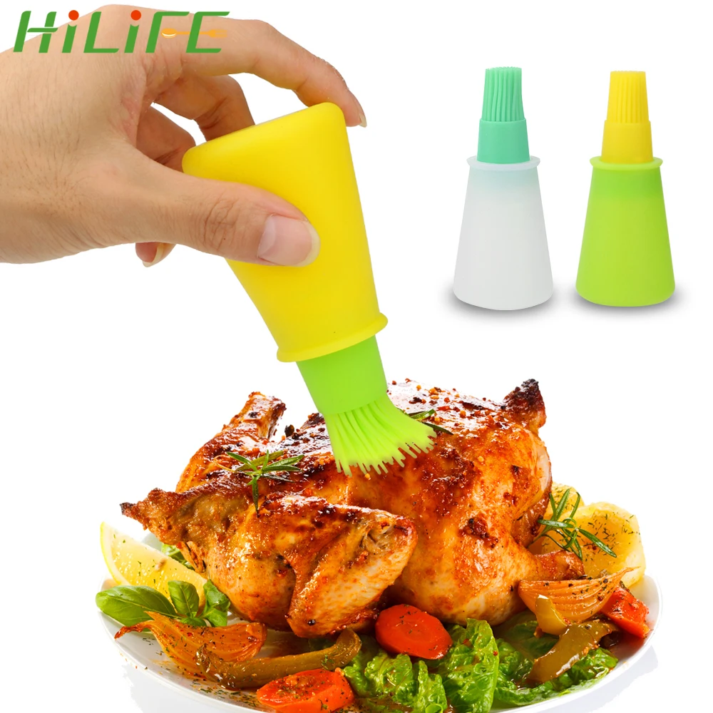Бутылки для хранения HILIFE силиконовая бутылка масла с щеткой инструменты барбекю