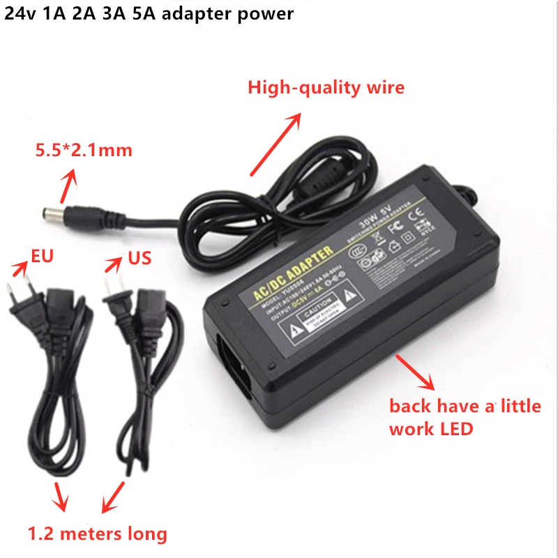 AC DC адаптер 15 в 48 24 В 1A 2A 3A 5A 5 5*2 1 AC110 220V конвертер зарядное устройство источник