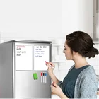 Магнитная доска для хранения пищи на холодильнике A5, магнитная доска для еды, магниты, тонкие наконечники, маркер, ластик, Кухонный блокнот, запись нот, умная доска