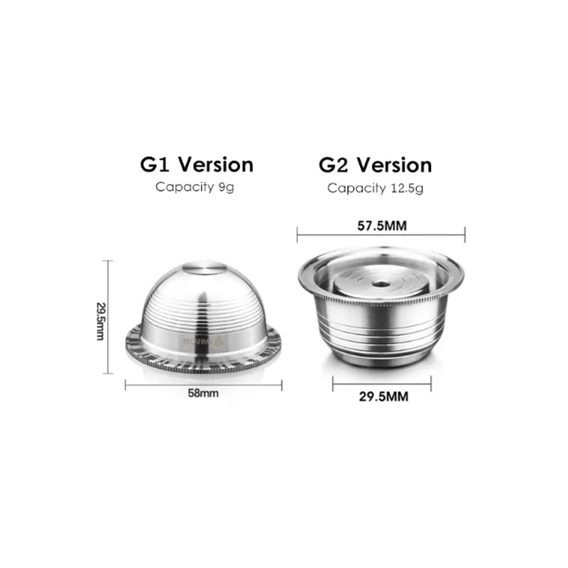 Stianless стальной многоразовый вертуолин капсулы для Nespresso Vertuo кофе фильтр эспрессо