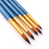 5pcs paint brushes set nylon painting brush short rod oil acrylic brush watercolor pen high quality professional art supplies