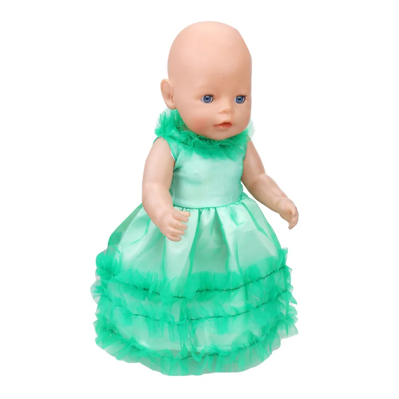 Модное кружевное вечернее платье принцессы зеленая юбка подходит для 43 см