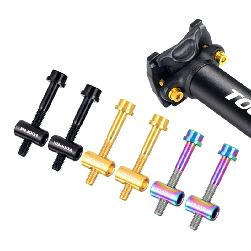 

2pcs/set Seat Post Bolts Titanium Alloy Fix screw Bicycle Accessories