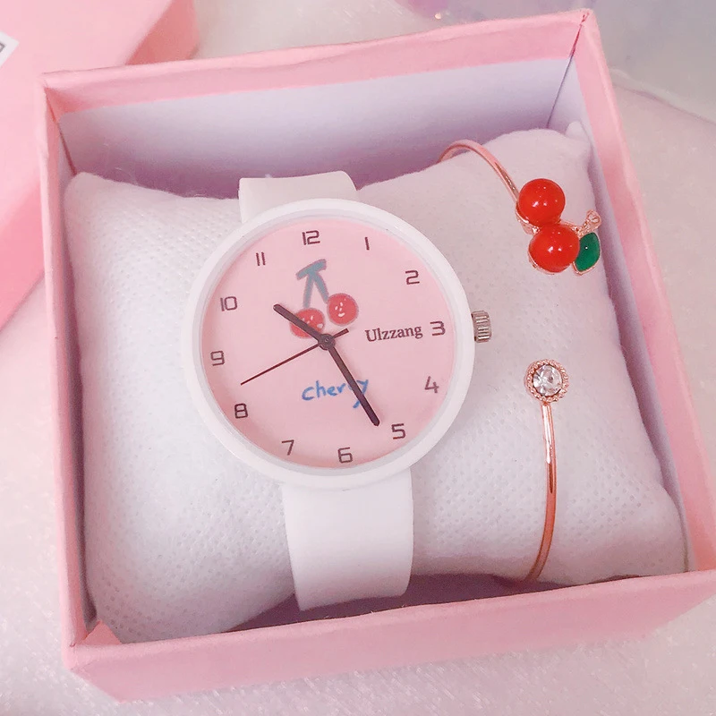 Часы наручные женские с маленьким циферблатом Мультяшные тонкие мягкие