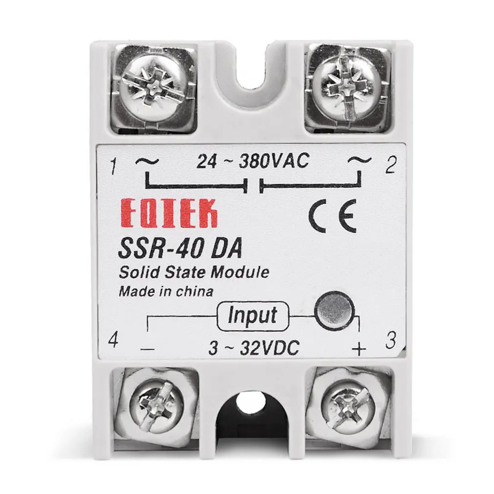 Твердотельное реле DC AC 10A 25A 40A 60A 80A 100A 12V 3 32V TO 220V 24 380V нагрузка однофазный SSR для