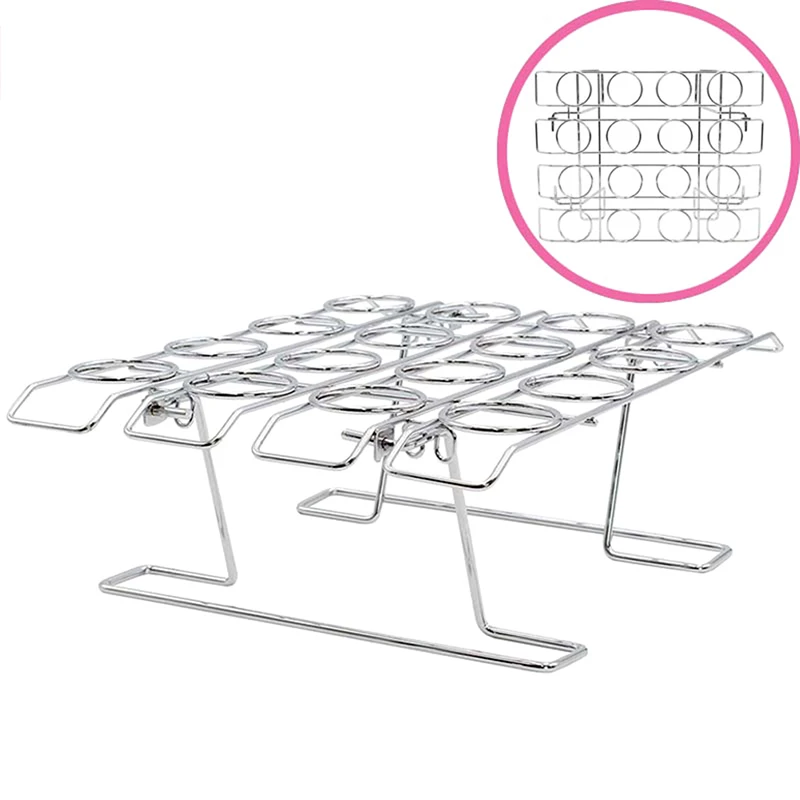 

Stainless Steel Cupcake Cones Baking Rack 16-Cavity Ice Cream Cone Cupcakes Holder