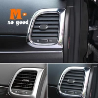 2014 2015 2016 2017 for jeep grand cherokee car left right air vent outlet cover trims abs chrome car styling accessories